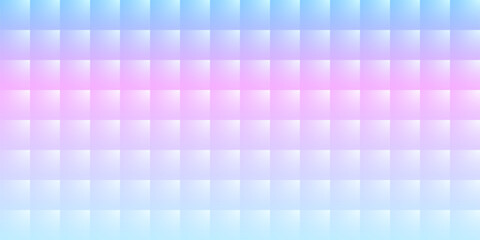 Wall Mural - Abstract background with iridescence purple blue square pattern, 3D opalescent pearl like illustration.