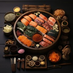 Wall Mural - Top View of Fresh Whole Fish Ready for Cooking