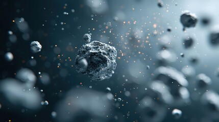 Minimalist galaxy in monochromatic grays and silvers, emphasizing elegance and simplicity in the cosmic view.