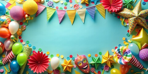 Canvas Print - Party Fete Karneval Geburtstag  Dekoration Creative AI