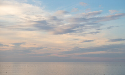 sky with clouds over the sea