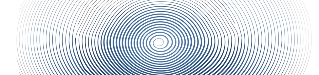 Wall Mural - Blue line pattern, simple spiral and vortex lines on a white background in a minimalist style. A flat vector illustration with simple lines and white space in the middle of the canvas. A simple design