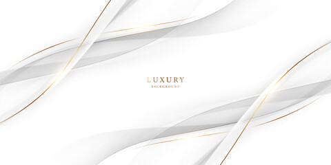 Wall Mural - white background design with luxurious golden effect elements. vector illustration