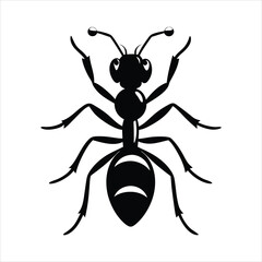 Wall Mural - Ant silhouette vector