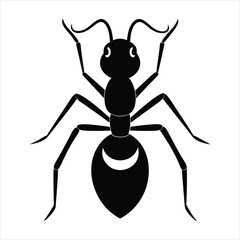 Wall Mural - Ant silhouette vector