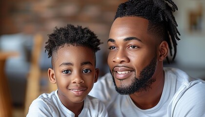 Wall Mural - father son family