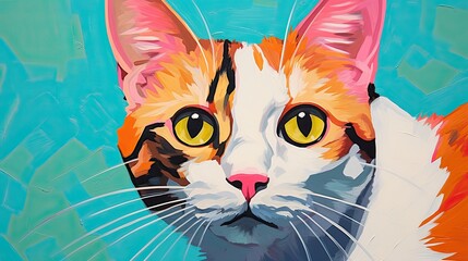 Canvas Print - cat with a smile