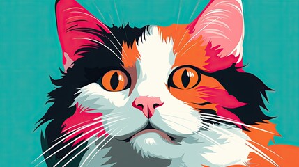 Poster - cat with a bow