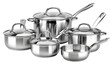© Robert - set of clean and shiny stainless steel pots and pans isolated on transparent background