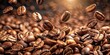 © Udomner - Roasted coffee beans falling close up view, roasted, coffee, beans, falling, close up, organic, aroma, caffeine