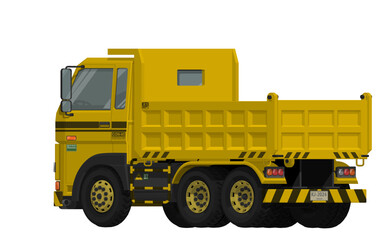 Wall Mural - Isolated dump truck on white background