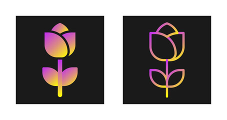 Sticker - Flower Vector Icon