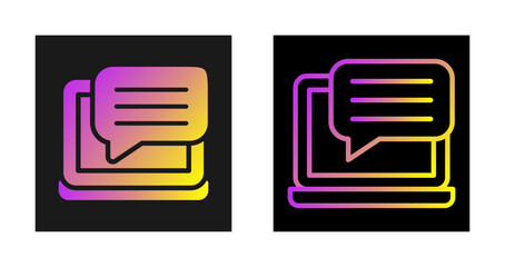 Sticker - Live Chat Vector Icon