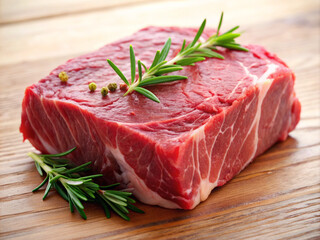 raw beef steak, raw, steak, pork, fresh, red, fillet, uncooked, isolated, white, dinner, barbecue, rosemary, ingredient, chop