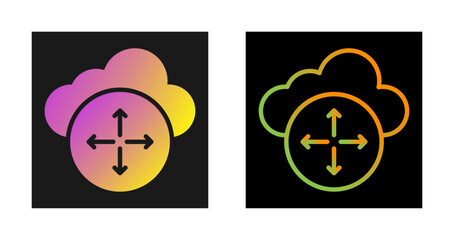 Poster - Cloud Scaling Vector Icon