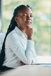 © peopleimages.com - Portrait, ambition and confident in office, black woman and proud of business, lawyer and corporate. Serious, attorney and professional as public defender, justice and empowerment of person and legal