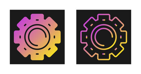 Sticker - Gear Vector Icon