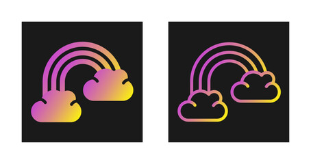 Sticker - Rainbow Vector Icon