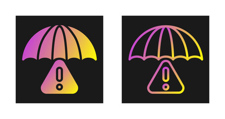 Sticker - Umbrella Vector Icon