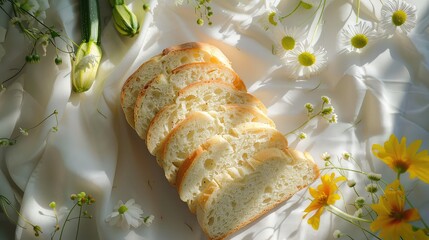 Wall Mural - Jam and bread on the table. Selective focus.