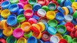© Nasnunt - Close up of colorful plastic caps, plastic, colorful, bottle, container, lid, closure, recycling, environment
