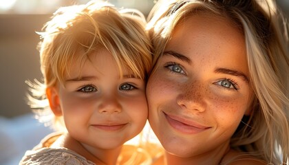 Wall Mural - mother and child