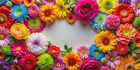 Vibrant happiness word made of colorful flowers perfect for parties, flowers, happiness, celebration,concept, vibrant, festive