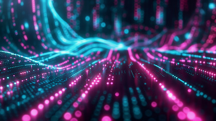 A colorful, abstract image of a purple and blue wave. The image is full of bright colors and has a dreamy, otherworldly feel to it