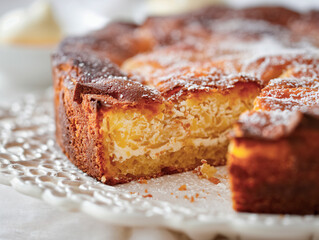 Sticker - Ricotta, Fresh cheese cake - popular italian dish