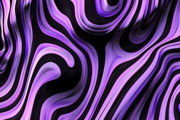 Wall Mural - Mesmerizing Purple and Black Abstract Background with Fluid Swirl Patterns