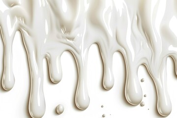 Wall Mural - A white liquid that is dripping down a surface