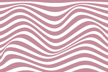 Canvas Print - simple abstract desaturated pink color horizontal line wavy distort pattern 