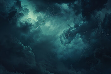 Wall Mural - The sky is dark and cloudy with a storm brewing