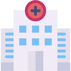 Wall Mural - Vector Icon Hospital, Clinic, Hospital Building, Hospitalization, Health Clinic, Medical