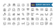 © Rubbble - Survey and data icon. Outline icon collection. Editable vector stroke.