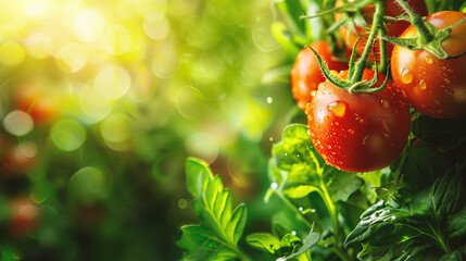 Fresh organic vegetables on blurred nature background. Healthy food and diet concept.