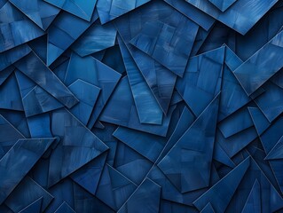 Captivating Navy Blue Geometric Abstract Digital with Intersecting Lines and Shapes