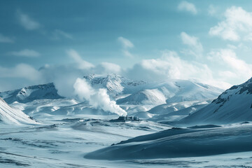 Wall Mural - Iceland geothermal energy production