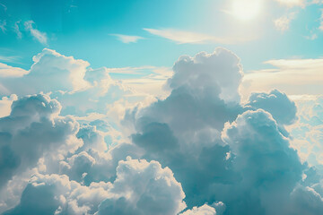 Canvas Print - Dynamic Cloud Formations on a Softly Lit Cloudy Day