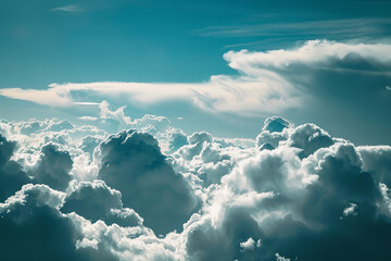 Wall Mural - Dynamic Cloud Formations on a Softly Lit Cloudy Day