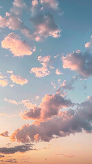 Wall Mural - serene sunrise sky with pastel colors and gentle clouds