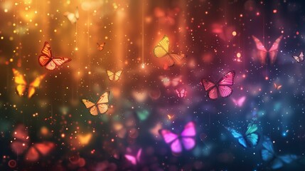 Wall Mural - celestial dreams - night sky wallpaper with glowing stars and colorful galaxy pattern for interior d