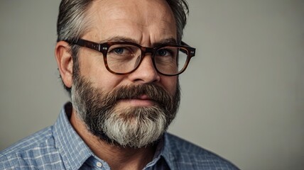 Distinguished gentleman with glasses and a beard