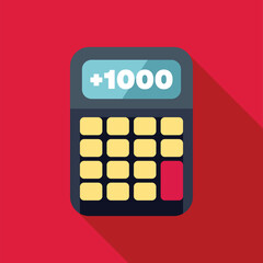 Sticker - Calculator is showing increasing numbers, suggesting a positive trend in finances or calculations