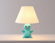 © vian - cute character 3D desk lamp design reference for kids room, with 3D cute mascot element