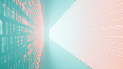 Matrix code abstraction, light soft digital technological background, information data wallpaper