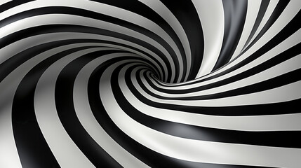 Wall Mural - Black And White Spiral Pattern Creating A Hypnotic Visual Effect In Abstract Art