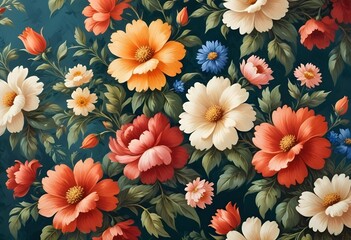 wallpaper with a floral pattern