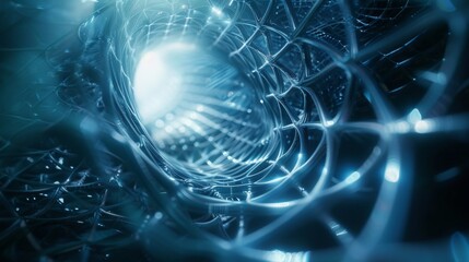 Wall Mural - futuristic 3d wireframe structure - design a background featuring a complex 3d wireframe structure w