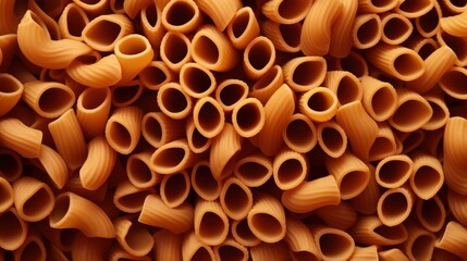 Poster - Close-up view of a pile of penne pasta